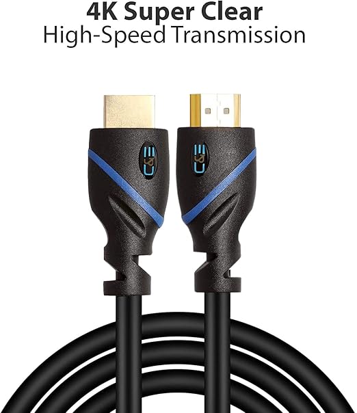 C&E CNE511931 (20 Feet/6 Meters) High Speed HDMI Cable Male to Male with Ethernet and Audio Return (Black) HDMI - Sabat Deals