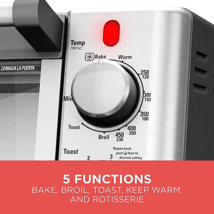 Black + Decker Rotisserie Toaster Oven, 6 Slice, 5 Functions, TO4314SSD Toaster Oven - Sabat Deals