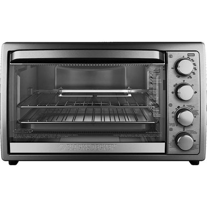 Black + Decker Rotisserie Toaster Oven, 6 Slice, 5 Functions, TO4314SSD Toaster Oven - Sabat Deals