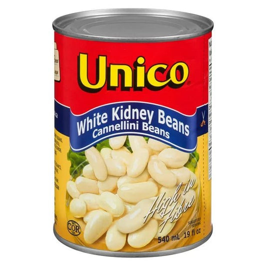 Unico White Kidney Beans, 540 mL Canned Food - Sabat Deals